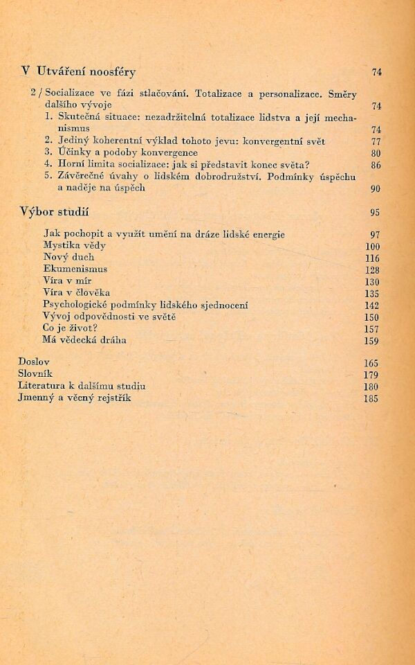 Pierre Teilhard de Chardin: MÍSTO ČLOVĚKA V PŘÍRODĚ