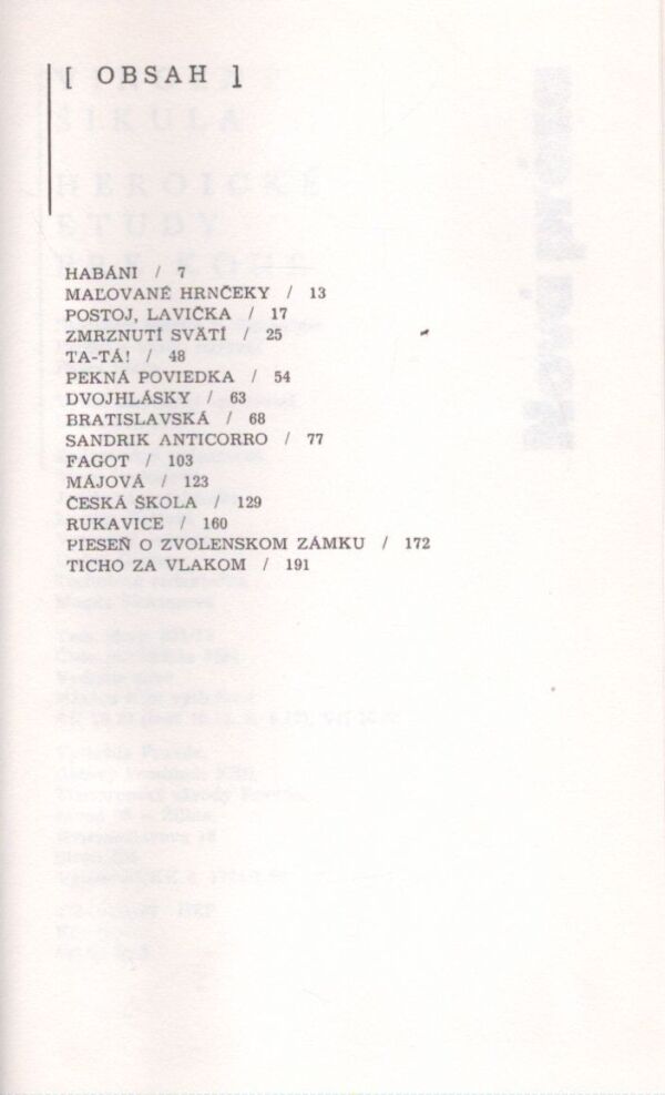 Vincent Šikula: HEROICKÉ ETUDY PRE KONE