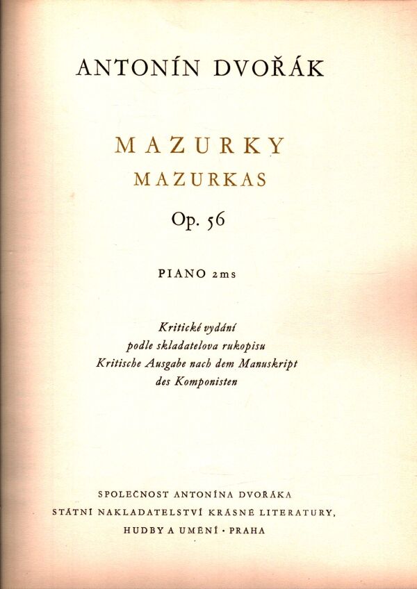 Antonín Dvořák: MAZURKY