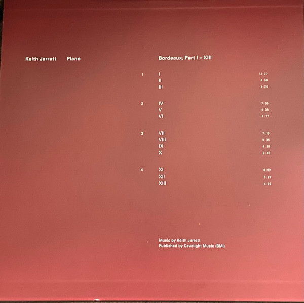 Keith Jarrett: BORDEAUX CONCERT - 2 LP