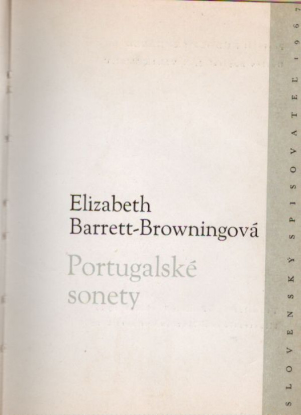 Elizabeth Barrett-Browningová: PORTUGALSKÉ SONETY
