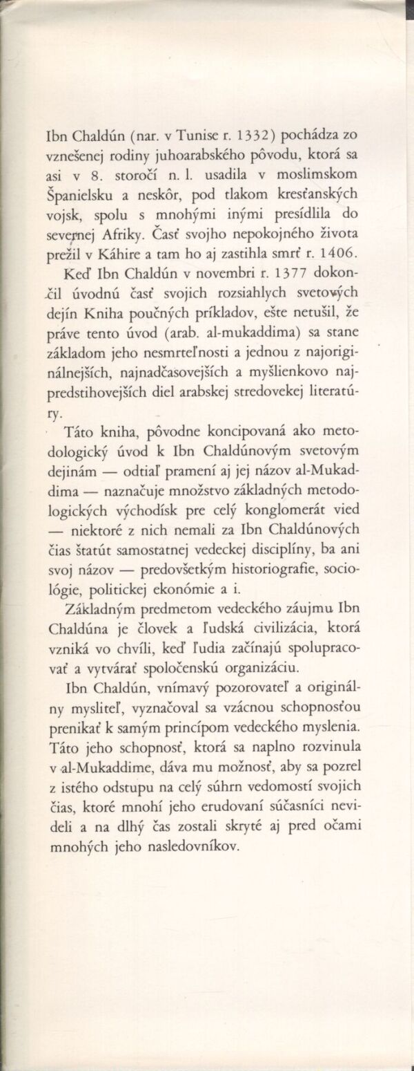 Ibn Chaldún: AL-MUKADDIMA