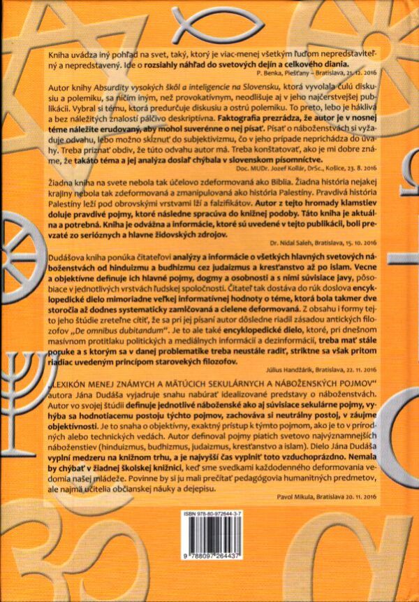 Ján Dudáš: LEXIKÓN MENEJ ZNÁMYCH A MÄTÚCICH SEKULÁRNYCH A NÁBOŽENSKÝCH POJMOV