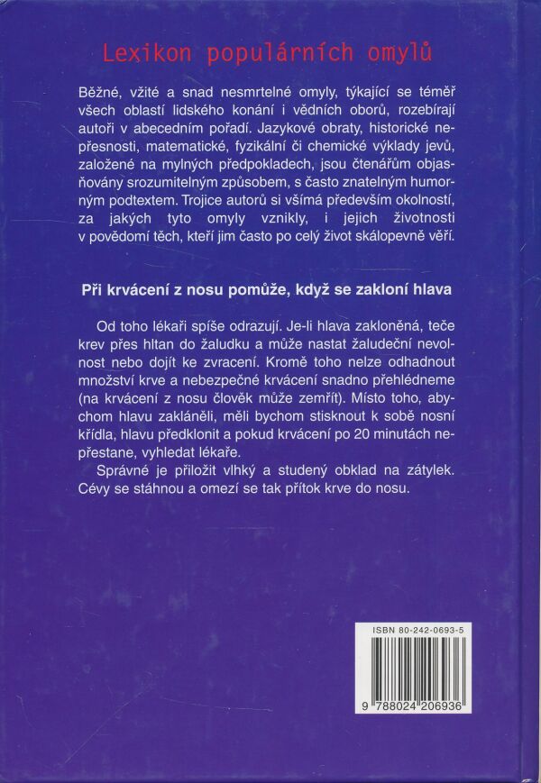 W. Krämer, G. Trenkler, D. Krämer: Lexikon populárních omylů