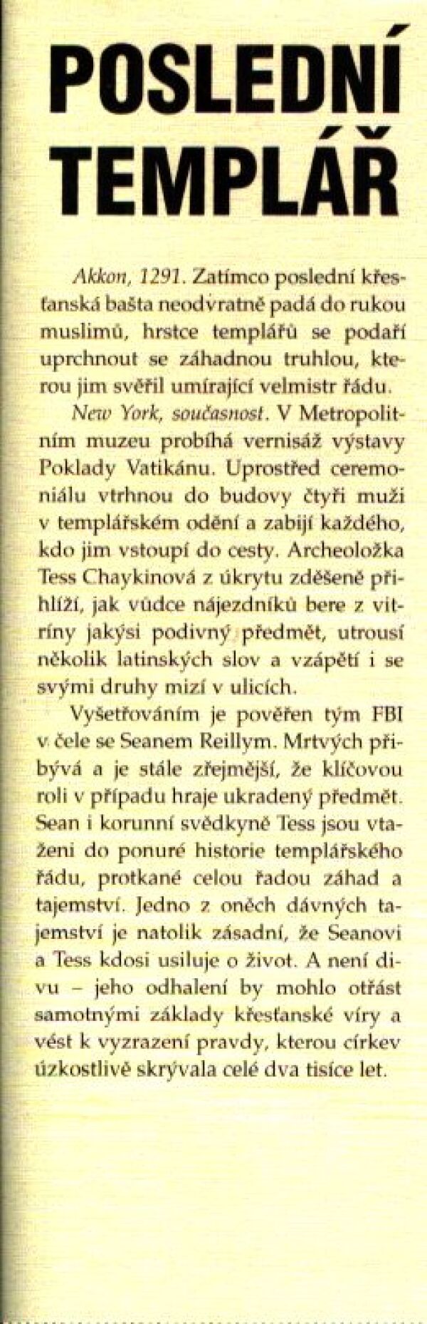 Raymond Khoury: POSLEDNÍ TEMPLÁŘ
