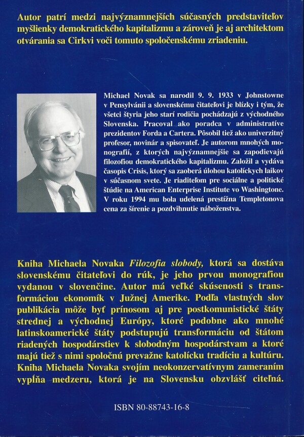 Michael Novak: FILOZOFIA SLOBODY