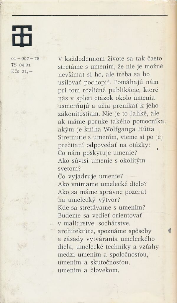 Wolfgang Hütt: Stretnutie s umením