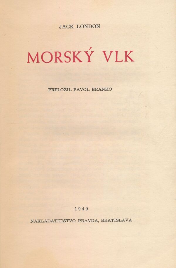 Jack London: Morský vlk