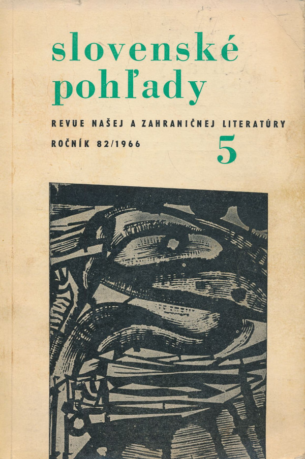 Slovenské pohľady 5, roč. 82/1966