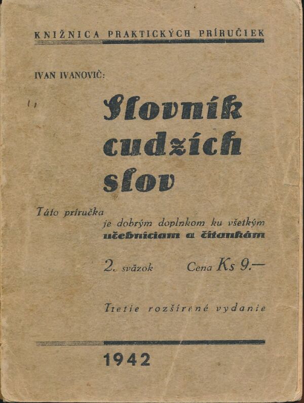 Ivan Ianovič: Slovník cudzích slov