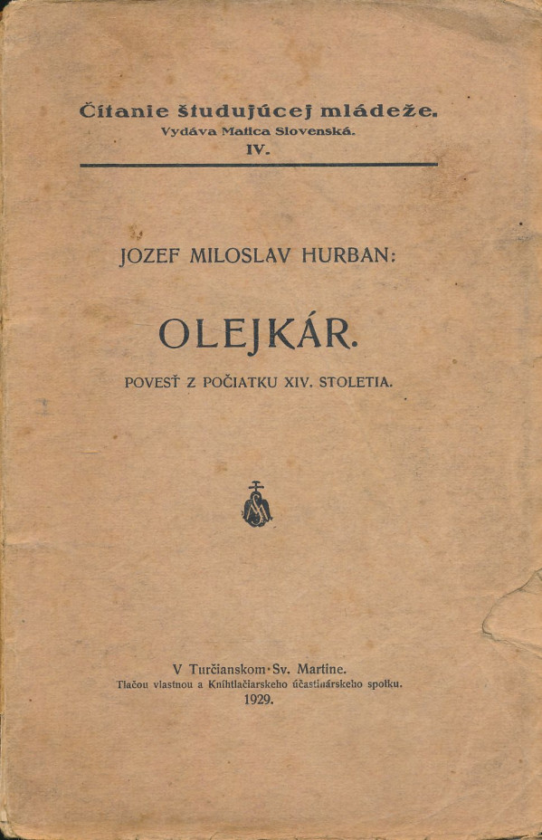 Jozef Miloslav Hurban: Olejkár