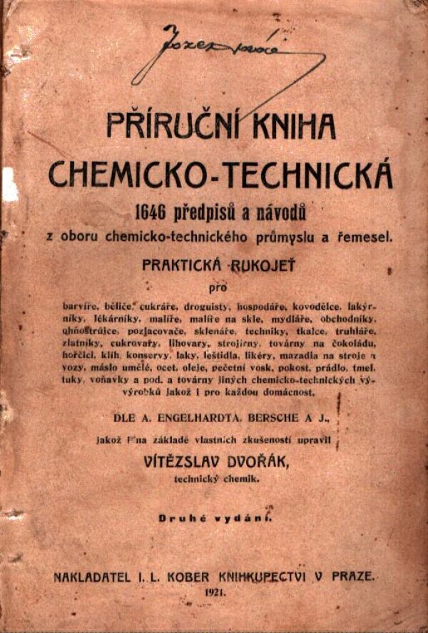 Vítězslav Dvořák: PŘÍRUČNÍ KNIHA CHEMICKO-TECHNICKÁ